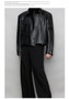 Mauroicardi Spring Autumn Oversized Cool Pu Leather Jacket Men Long Sleeve Stand Collar High Quality Luxury Designer Clothes