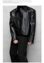 Mauroicardi Spring Autumn Oversized Cool Pu Leather Jacket Men Long Sleeve Stand Collar High Quality Luxury Designer Clothes