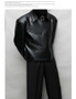 Mauroicardi Spring Autumn Oversized Cool Pu Leather Jacket Men Long Sleeve Stand Collar High Quality Luxury Designer Clothes