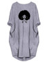 Plus Size Women Short Sleeve O-Neck Loose Casual Dresses