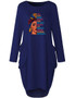 Plus Size Women Short Sleeve O-Neck Loose Casual Dresses