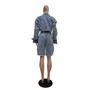 Denim Jean Jackets 2 Piece Pant Set Outfits Women Spring Clothes Y2K Streetwear Sexy Elegant Denim Shorts Two Piece Pant Sets