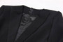 LGRQ 2026 Spring Fashion Women Clothes Notched Collar Full Sleeves Metal Single Button Slim High Waist Blazer Office Lady