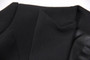 LGRQ 2026 Spring Fashion Women Clothes Notched Collar Full Sleeves Metal Single Button Slim High Waist Blazer Office Lady