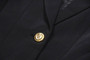 LGRQ 2026 Spring Fashion Women Clothes Notched Collar Full Sleeves Metal Single Button Slim High Waist Blazer Office Lady