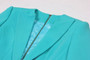 LGRQ 2026 Spring Fashion Women Clothes Notched Collar Full Sleeves Metal Single Button Slim High Waist Blazer Office Lady