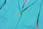 LGRQ 2026 Spring Fashion Women Clothes Notched Collar Full Sleeves Metal Single Button Slim High Waist Blazer Office Lady