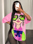 BamGleam Oversized T-shirt Loose Casual Hip-Hop Style Graphic Printed Women T-Shirt Summer Fashion Y2k Ladies Clothes Female Tee