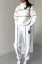 Autumn Winter Women's Fashion Letter Print Sweatshirt Set Casual Zipper Half Open Collar Long-sleeve + Sweatpants Two-piece Set