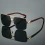 KAMMPT Fashion Retro Square Metal Shades Women's Original Brand Design Driving Sunglasses New Double Bridge Pilot Sun Glasses