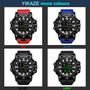 Men's Watch Fashion Sports Electronic Wristwatch Large dial Multifunctional Waterproof Luminous Alarm Kids Male's Military Watch