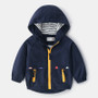 1 2 3 4 5 6 Years Spring Autumn Boys Coats Patchwork Cartoon Car Pattern Hooded Windbreaker Leisure Overcoat For Kids
