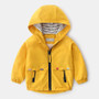 1 2 3 4 5 6 Years Spring Autumn Boys Coats Patchwork Cartoon Car Pattern Hooded Windbreaker Leisure Overcoat For Kids
