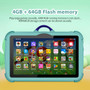 Kids 7 Inch Android Tablet 2GB+32GB for Toddler Parent Control Children WiFi Educational Tablet Pc With Kid-Proof Case