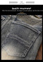 Luxury Men's Classic Jeans Straight Pants Autumn and Winter Retro Ripped Hole Denim Trousers Motorcycle Work Pants for Men