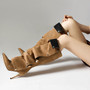Red Studded Knee High Boots Buckle Wrinkle Booties Pointy Toe Back Zip Stiletto Heels Women Autumn Cool Girl Daily Casual Shoes