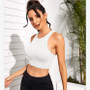 Crop Top Women Solid Basic T-shirts Vest Seamless Streetwear Elastic Rib-Knit Sleeveless Casual Tank Tops Female