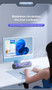 KINSCOTER Desktop Air Conditioner Fan No Drilling 3 Speeds Cooling Rechargeable Wall Mount Fan Silent for Home Kitchen Bathroom