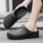 2025 Men's EVA Sandals Summer Large Black Kitchen Anti-Slip Work Shoes Waterproof Oil-Repellent Chef Shoes Kitchen Accessories