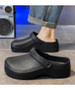 2025 Men's EVA Sandals Summer Large Black Kitchen Anti-Slip Work Shoes Waterproof Oil-Repellent Chef Shoes Kitchen Accessories