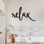 Relaxing Black Metal Iron Sculpture - Modern Wall Art for Bathroom Decor, Easy Hang