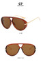 Oversized Oval Punk Pilot Sunglasses Women Big 2025 Luxury Brand Vintage Metal Frame Sun Glasses for Ladies UV400 Shield Eyewear