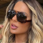 Hiking Camping Oversized Women Double Bridges Anti Light Glasses Fashion Outdoor Driving Eyeglasses Beach Travel UV400 Shades