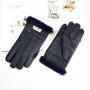 Sheepskin Fur Gloves Men's Thick Winter Warm Large Size Outdoor Windproof Cold Hand Stitching Sewn Leather Finger Gloves