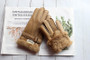 Sheepskin Fur Gloves Men's Thick Winter Warm Large Size Outdoor Windproof Cold Hand Stitching Sewn Leather Finger Gloves