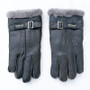 Sheepskin Fur Gloves Men's Thick Winter Warm Large Size Outdoor Windproof Cold Hand Stitching Sewn Leather Finger Gloves