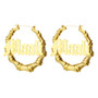 Customized Name Earrings Stainless Steel Hoop Earrings European and American Fashion Unique Women's Jewelry Valentine's Day Gift