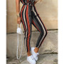 Summer Women's New Fashion Flip Collar Button Print Belt Lace Up Work Dress Casual Capris Jumpsuit Office