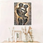 Modern Couple Sculpture Art Canvas Prints, Wall Art Canvas Posters Prints, Unique Decoration, Love Theme Living Room Home Decor