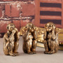 Resin Three Wise Monkeys Figurines Don't See Don't Speak Home Decor Crafts Don't Hear Creative Design Monkey Ornaments