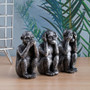 Resin Three Wise Monkeys Figurines Don't See Don't Speak Home Decor Crafts Don't Hear Creative Design Monkey Ornaments