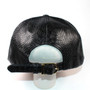 Wholesale Black Snakeskin PU Leather Common Fabric 6-Panel Fashion Cap-Logo Embroidered Adjustable Strapback Hat for Unisex