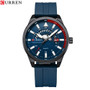 CURREN 8421 Hot Selling Men's Watch Luxury Silicone Strap Watch Fashion Sports Relogio Masculino Fashion Wrist Watch for Men Uhr