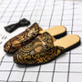 2026 Men Party Dress Shoes Loafer Genuine Leather Slippers Wear Wedding Fashion Trend Half Slippers Summer Men's Shoes