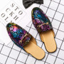2026 Men Party Dress Shoes Loafer Genuine Leather Slippers Wear Wedding Fashion Trend Half Slippers Summer Men's Shoes