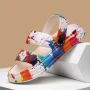 2024 New Thick-soled EVA Cave Shoes Women's Summer Wear Non-slip Beach Soft-soled Semi-Slippers Fashion Printed Sandals