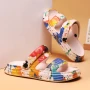 2024 New Thick-soled EVA Cave Shoes Women's Summer Wear Non-slip Beach Soft-soled Semi-Slippers Fashion Printed Sandals