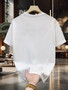 Men's summer 100% cotton fashionable casual loose Brooklyn New York printed sports round neck short sleeved T-shirt top