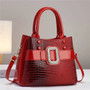 Fashionable New Women's 3-Layer Handbag Trendy Bright Leather Shoulder Bag Large Capacity Crossbody City Commuter Tote Bag Women