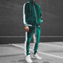 Men's Fall Winter Casual Wear 4-Season Sportswear Gold Velvet Suit Jacket Long Pants Fashion Thermal Outdoor Streetwear Clothing