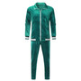 Men's Fall Winter Casual Wear 4-Season Sportswear Gold Velvet Suit Jacket Long Pants Fashion Thermal Outdoor Streetwear Clothing