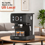 Empstorm 2 in 1 Capsule and Powder Semi-Automatic Coffee Machine Makes Espressos Lattes Cappuccinos for Office Home Hotel Use