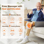 Cordless Knee Massager with Heat,Relax Knee Massage Helps Joint Stiff and Discomfort,3 Levels Heat & Vibration 10 Min Auto Off