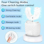 Wireless chargeable silicone bristle portable cleaning automatic toothbrush high quality u-shaped electric toothbrush