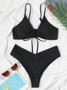 2023 New Bikinis Swimwear Women Push up Swimsuit 2 Pieces Bikini Set Strap Bandage Bathing Suit Beach Wear Summer Biquini Female