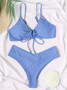 2023 New Bikinis Swimwear Women Push up Swimsuit 2 Pieces Bikini Set Strap Bandage Bathing Suit Beach Wear Summer Biquini Female